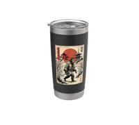 Impression japonaise Bigfoot Samourai Forest Spirit Ukiyo-e Gobelet isotherme en acier inoxydable double paroi