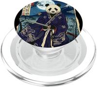 Impression Japonaise Samouraï Panda Fuji Ukiyo-e Art Design PopSockets PopGrip pour MagSafe