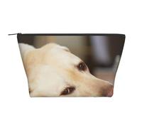 Impression Jaune Labrador Retriever, Trousse de Toilette Trousse de Maquillage Sac à cosmétiques Trousse de Toilette de Voyage Portable