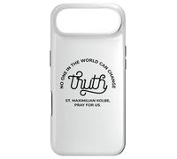 Impression Kolbe « No One Can Change Truth » de Saint Maximilien Coque pour iPhone Air