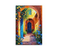 Impression lumineuse sur toile d'arche d'agrumes, impression lumineuse, affiche de jardin, décoration joyeuse pour salon, décoration murale artistique moderne à suspendre, 60 x 90 cm
