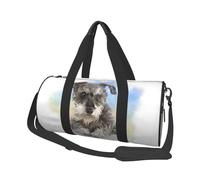 Impression Mignonne de Mini Schnauzer, Sac de Voyage de Grande capacité, Sac à Main Rond, Sac de Voyage de Sport, fourre-Tout, Sac de Fitness