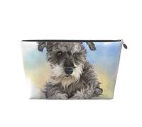 Impression Mignonne de Mini Schnauzer, Trousse de Toilette Trousse de Maquillage Sac à cosmétiques Trousse de Toilette de Voyage Portable