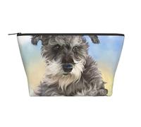 Impression Mignonne de Mini Schnauzer, Trousse de Toilette Trousse de Maquillage Sac à cosmétiques Trousse de Toilette de Voyage Portable