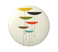 Impression moderne du milieu du siècle - Badge rond en fer blanc de 6 cm imprimé sur un seul côté - Parfait pour une décoration personnelle et un cadeau, taille unique, Métal