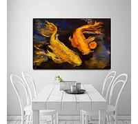 Impression Murale 40x60 cm sans Cadre Poisson doré Animal Photo Peinture à l'huile Affiche Moderne Mur Art Photo Salon décor à la Maison