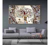 Impression Murale 70x120 cm sans Cadre Arbre de Vie Gustav Klimt Paysage Affiche Impression Moderne Mur Art Photo Salon décor à la Maison