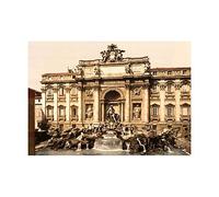 Impression Murale Wee Blue Coo Photo Architecture Fontaine de Trevi Rome Italie