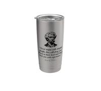 Impression noire avec citation de Mark Twain Never Argue with Stupid People Gobelet isotherme en acier inoxydable double paroi