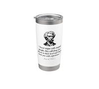 Impression noire avec citation de Mark Twain Never Argue with Stupid People Gobelet isotherme en acier inoxydable double paroi