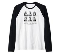 Impression Noire Wives of King Henry VIII Line Art Manche Raglan