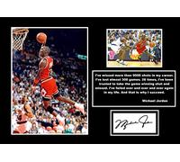Impression photo originale signée par Michael Jordan de qualité supérieure.