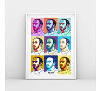 Impression Pop Art de Lewis Hamilton Formula One Ace A3 par Rogues' Gallery