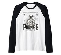 Impression rétro « There is Purpose in The Waiting » Manche Raglan