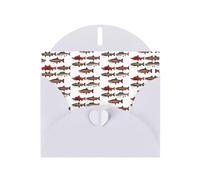 Impression saumon - Papier nacré avec enveloppes - Cartes de vœux - Inscription « Thinking of You » - 10,2 x 15,2 cm