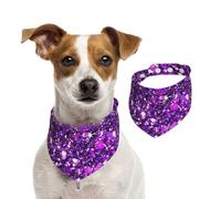 Impression Scintillante et Scintillante,Bandanas pour Chien, écharpe en Coton, Bavoirs réglables pour Animaux de Compagnie,S