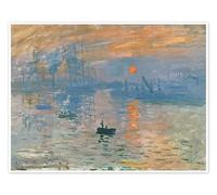 Impression, soleil levant, 1872 Poster de Claude Monet 18 x 13 cm Bleu Tableaux Décoration murale
