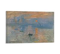 Impression, Sunrise Impression, Soleil Levant, 1872 par Claude Monet - Impressions d'art - Impressions sur toile - Impressions sur toile - Impressions sur toile - Affiches à suspendre (30 x 45 cm)