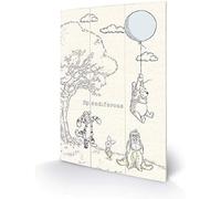 Impression sur Bois 29,5 x 20 cm - Winnie l'ourson