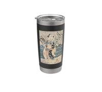 Impression sur bois japonais Edo Période Gobelet isotherme en acier inoxydable double paroi