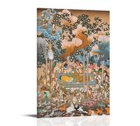 Impression sur cadre Le Bouddha moderne ultra transparent - Décoration artistique exquise - Convient pour le bureau, le salon et la chambre - 20 x 30 cm