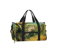 Impression sur la pêche au Bar,Sac de Sport bandoulière à Main, Sac de Voyage Grande capacité pour Femmes et Hommes
