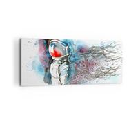 Impression sur Toile 100x40cm Tableaux Astronaute Univers astronomie explorateur