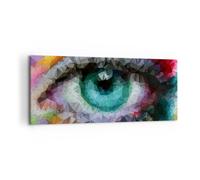Impression sur Toile 100x40cm Tableaux élégant diamant futuriste géométrique