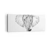 Impression sur Toile 100x40cm Tableaux Éléphant afrique illustration enfants