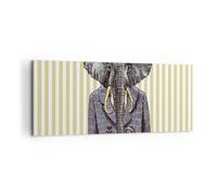 Impression sur Toile 100x40cm Tableaux Elephant Costume Abstraction illustration