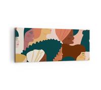 Impression sur Toile 100x40cm Tableaux Image Femmes Multiculturalisme Moderne