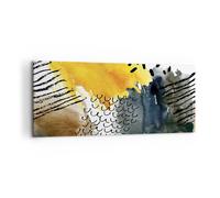 Impression sur Toile 100x40cm Tableaux Image Photo Abstraction Motifs Taches