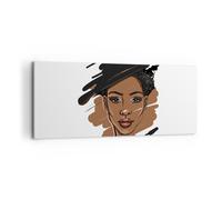 Impression sur Toile 100x40cm Tableaux Image Photo Africain Moderne Portrait