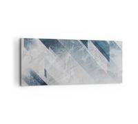 Impression sur Toile 100x40cm Tableaux Image Photo Bleu Blanc Chiffres