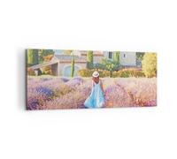 Impression sur Toile 100x40cm Tableaux Image Photo Boho Bruyères Femme