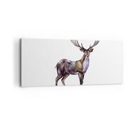Impression sur Toile 100x40cm Tableaux Image Photo Cher Animal Sauvage Forêt