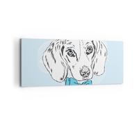 Impression sur Toile 100x40cm Tableaux Image Photo Chien labrador oeil portrait