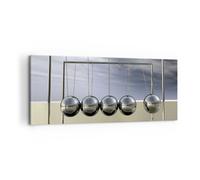 Impression sur Toile 100x40cm Tableaux Image Photo Chrome balles science