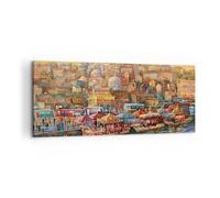 Impression sur Toile 100x40cm Tableaux Image Photo Couleurs Ville Turquie