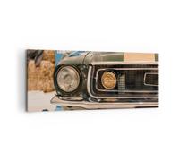 Impression sur Toile 100x40cm Tableaux Image Photo Couverture Ford Mustang