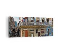 Impression sur Toile 100x40cm Tableaux Image Photo Cuba La Havane Balcon