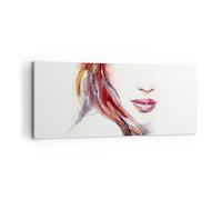 Impression sur Toile 100x40cm Tableaux Image Photo dame parfaite robe l'élégance