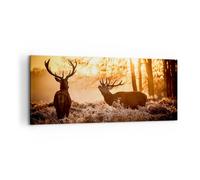 Impression sur Toile 100x40cm Tableaux Image Photo Deer bruyère animaux