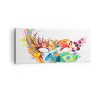 Impression sur Toile 100x40cm Tableaux Image Photo drapeau Carnaval Brésil