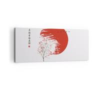 Impression sur Toile 100x40cm Tableaux Image Photo Japon Fleur Cerises
