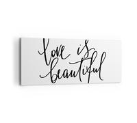Impression sur Toile 100x40cm Tableaux Image Photo La vie est belle Decoration