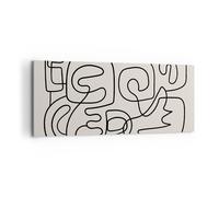 Impression sur Toile 100x40cm Tableaux Image Photo Ligne Chiffres Formes