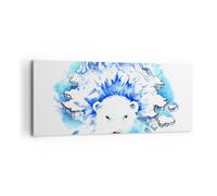 Impression sur Toile 100x40cm Tableaux Image Photo Ours glace hiver arctique