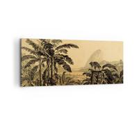 Impression sur Toile 100x40cm Tableaux Image Photo Palmiers Forest Des Pluies