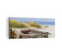Impression sur Toile 100x40cm Tableaux Image Photo Plage Mouettes Łódź